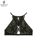 2017 HOT DESIGN femmes dernière mode nouveau design belle crochet dentelle col haut trou de la gorge sexy dentelle soutien-gorge bralette